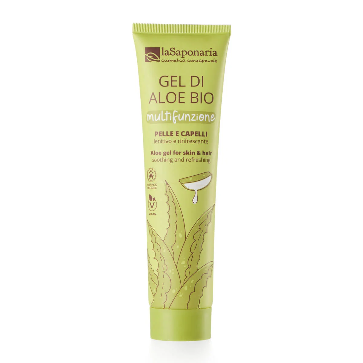 laSaponaria Aloe vera gel za telo in lase BIO (150 ml) - vsestranski pomočnik