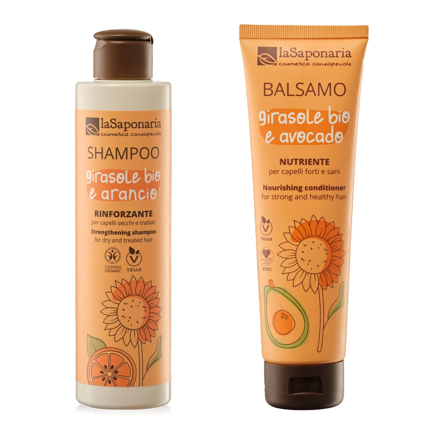 laSaponaria Šampon s sončnico in sladko pomarančo BIO 30 ml