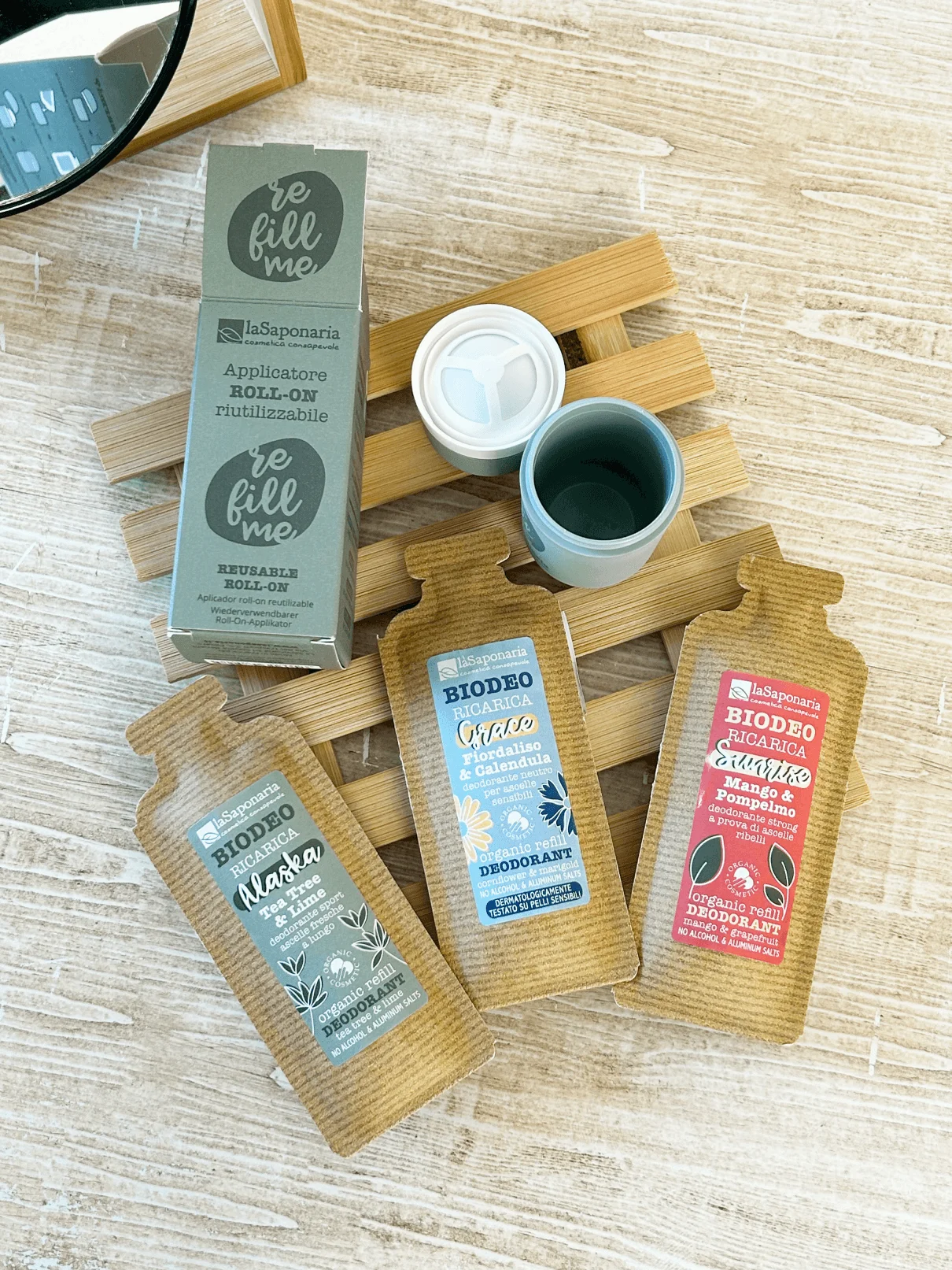 laSaponaria Aplikator za roll-on deodorant - ponovno polnljiv - trajnostna rešitev