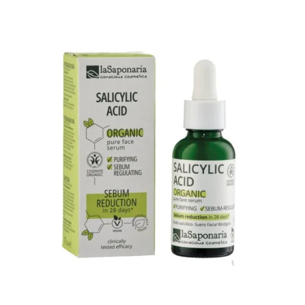 laSaponaria Obrazni serum - Salicilna kislina BIO (30 ml) - za kožo, nagnjeno k aknam