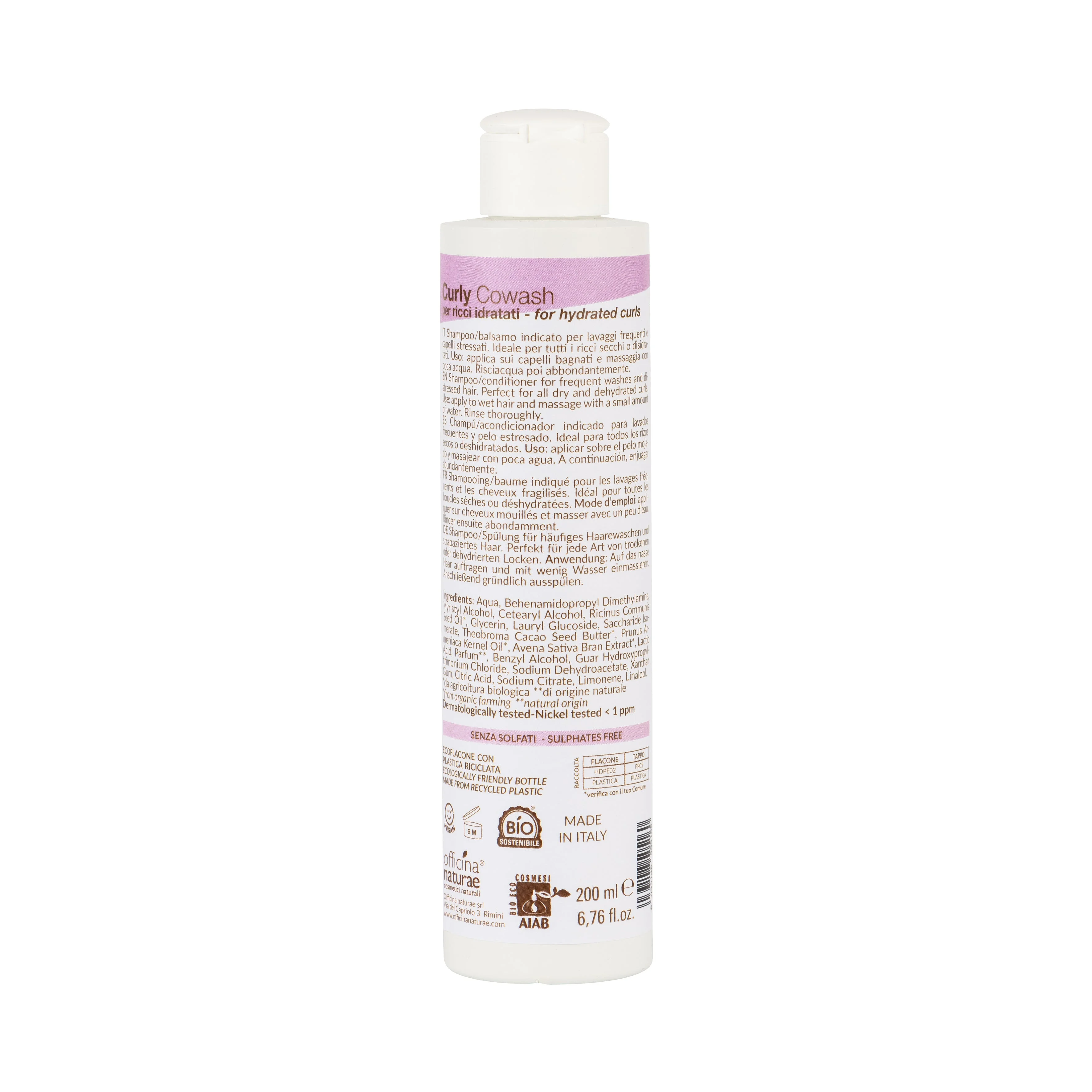 Officina Naturae Vlažilni co-wash za kodraste lase (200 ml) - za mehke, sijoče in lahko obvladljive lase