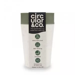 Circular Cup (227 ml) - smetana/zelena - iz papirnatih skodelic za enkratno uporabo