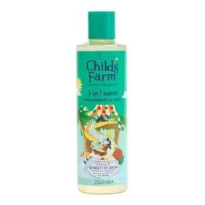 Childs Farm Gel za prhanje, šampon in balzam 3v1 po kopanju jagoda in meta 250 ml