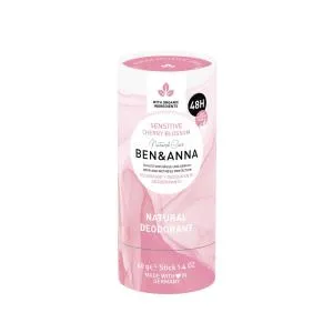 Ben & Anna Dezodorant Sensitive Solid (40 g) - češnjev cvet - brez sode bikarbone