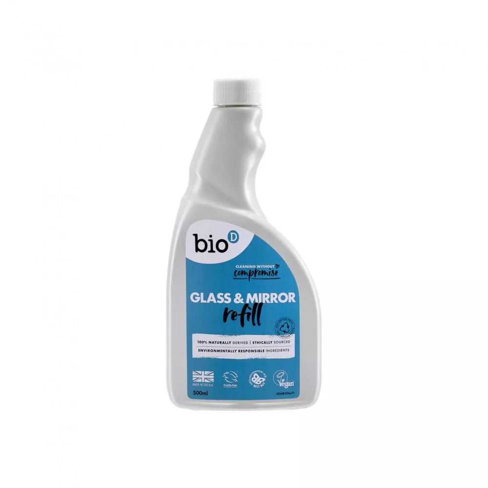Bio-D Čistilo za stekla in ogledala - polnilo (500 ml)