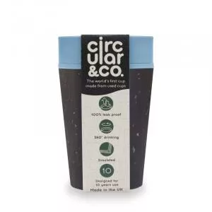 Circular Cup (227 ml) - črna/turkizna - iz papirnatih lončkov za enkratno uporabo