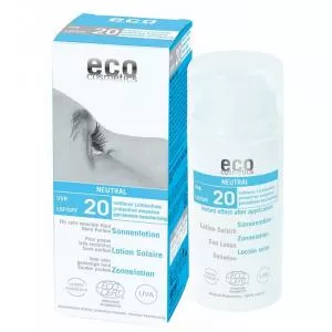Eco Cosmetics Nevtralna krema za sončenje brez parfuma SPF 20 BIO (100ml)