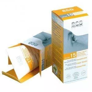 Eco Cosmetics Krema za sončenje SPF 15 BIO (75 ml) - 100 % naravna, z mineralnimi filtri