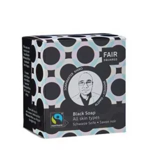 Fair Squared Črno čistilno milo za vse vrste kože BIO (2 x 80 g vrečki)