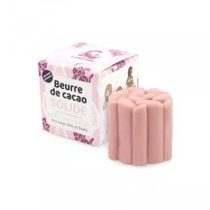 Lamazuna Trdno kakavovo maslo roza BIO (55 g) - 3 v 1: za obraz, telo in masažo