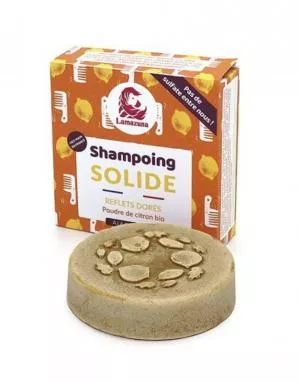 Lamazuna Trdni šampon za blond in svetle lase - limona (70 g)