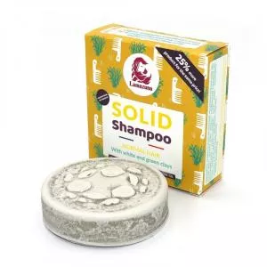 Lamazuna Šampon za normalne lase - bela in zelena glina (70 g)