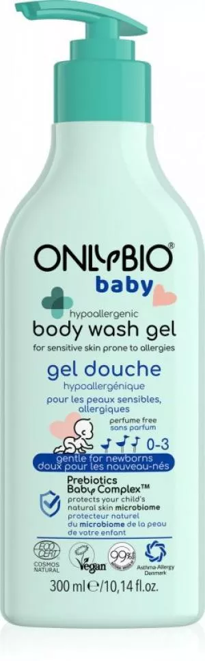 OnlyBio Hipoalergeno umivanje za dojenčke (300 ml) - primerno za alergike in atopike