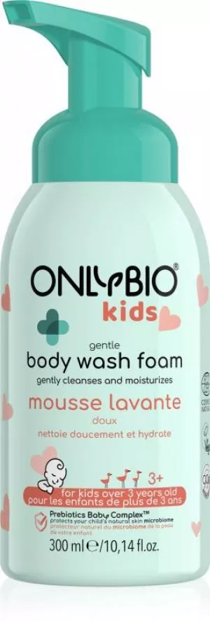 OnlyBio Nežna pena za pranje za otroke od 3. leta starosti (300 ml) - z nežnim vonjem