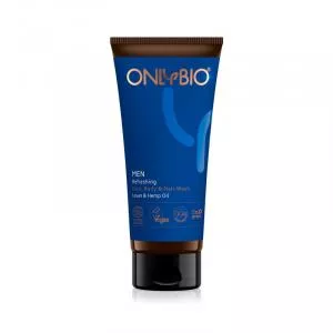 OnlyBio Osvežilno umivanje obraza, telesa in las za moške (200 ml) - s konopljo in sivko