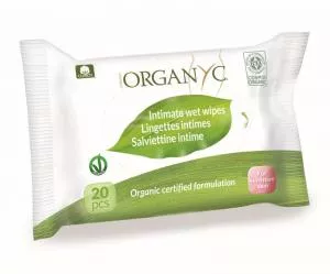 Organyc BIO vlažni robčki za intimno higieno (20 kosov) - 100 % organski bombaž