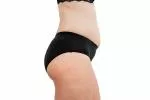 Pinke Welle Menstrualne spodnjice Black Bikini - srednje črne - htr. in lahka menstruacija (L)
