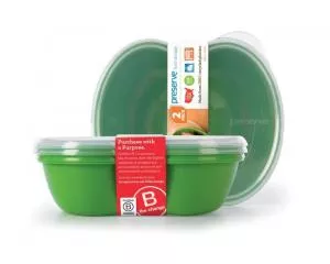Preserve Škatla za prigrizke (2 kosa) - zelena - izdelana iz 100 % reciklirane plastike
