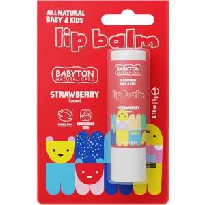 Babyton Naravni balzam za ustnice jagoda 5 g