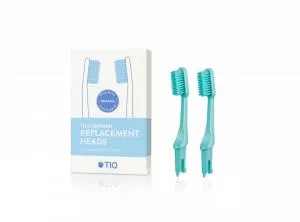 TIO Nadomestne glave za zobne ščetke (ultra mehke) (2 kosa) - turkizno zelena