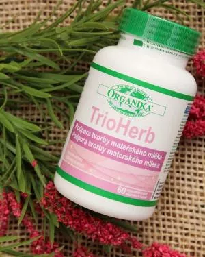 Organika TrioHerb - podpora proizvodnji mleka, laktaciji in dojenju, 60 kapsul