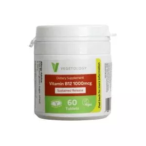 Vegetology Vegetology Vitamin B12 1000µg (cianokobalamin) s postopnim sproščanjem 60 tablet