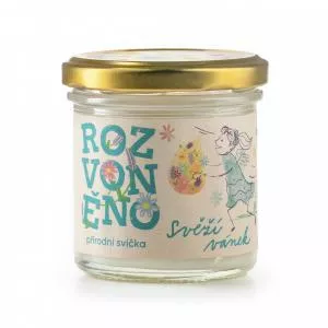 Rozvoněno Dišeča sveča - Svež veter (130 ml) - z evkaliptusom in limono